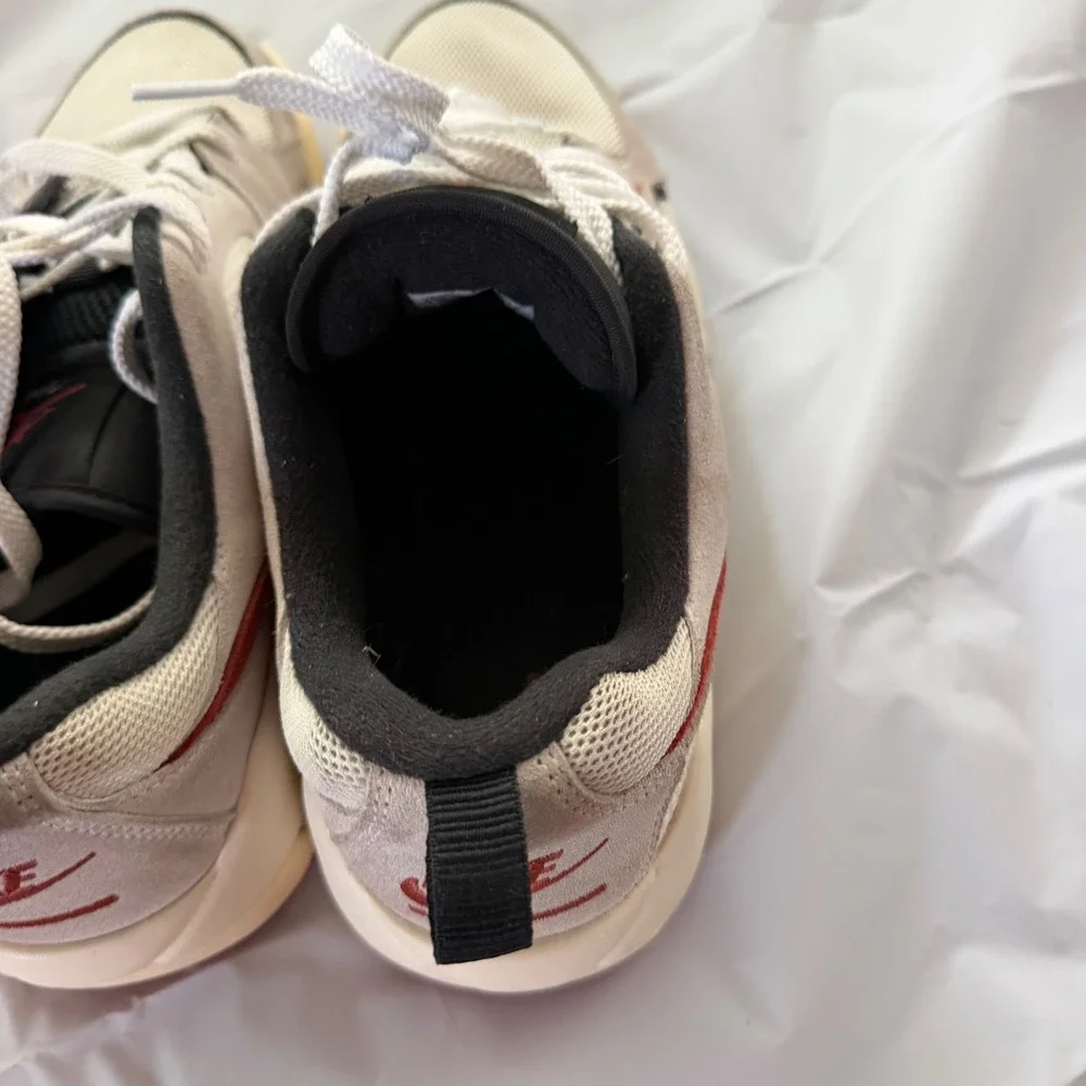 Jordan Mens Stadium 90 Sneaker Size 11 Sail Red Black HJ6777-101 Suede Low Top